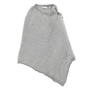 VINCE 100% Cashmere Cable Knit Poncho Draped Sweater Cape Quiet Luxury Old Money